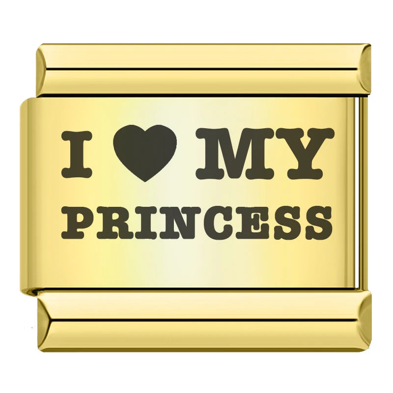 Charm Italiano Plano - Colección Mensajes Audaces (Familia, Motivación y Oro)