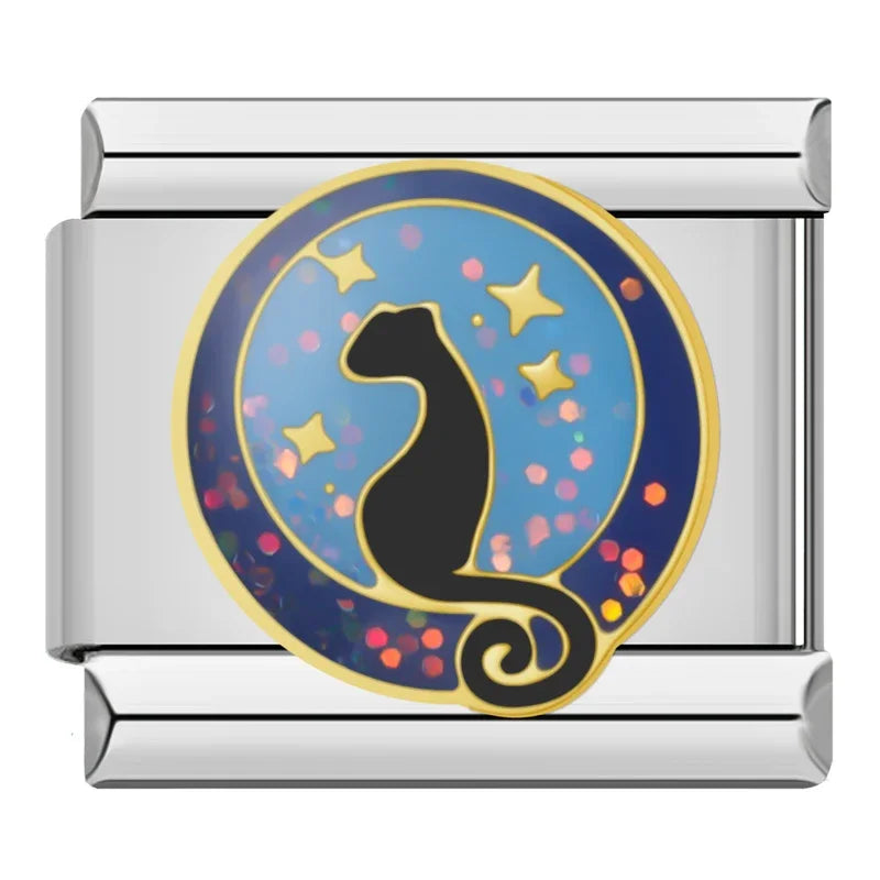 Charm Italiano Plano - Colección Magia Celestial y Holidays (Gato, Fantasma, Navidad)