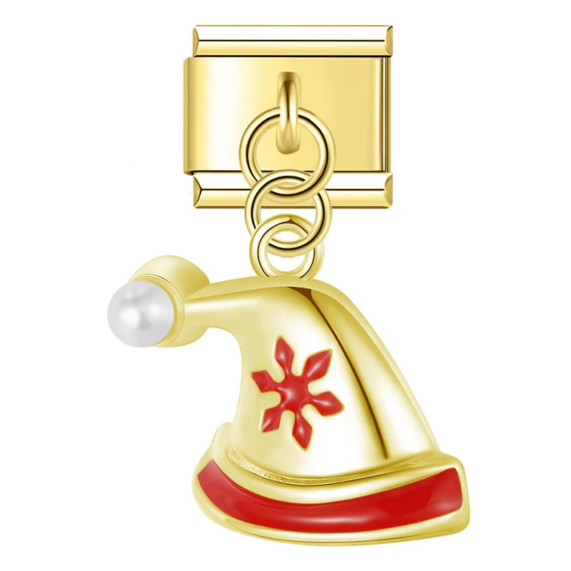 Charm Italiano Colgante - Colección Iconos Navideños (Reno, Muñeco, Árbol)