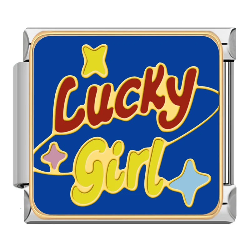 Charm Italiano Plano - Colección Celebración y Fortuna (Año Nuevo, Gato de la Suerte)