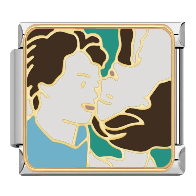 Charm Italiano Plano - Colección Momentos de Amor y Familia (Siluetas Cariñosas)