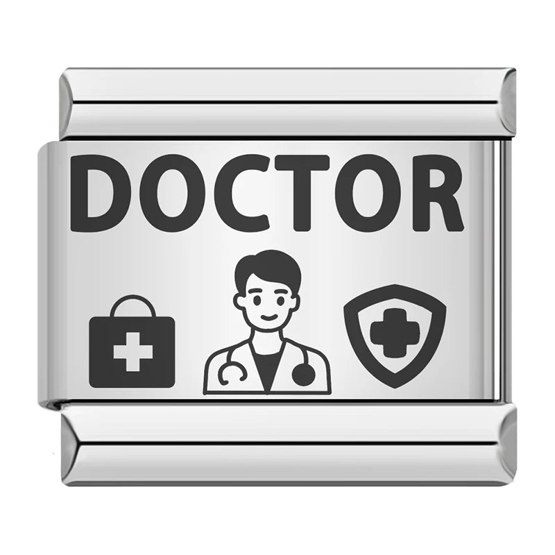 Charm Italiano Plano - Colección Orgullo Profesional (Doctor, Abogado, Profesor)