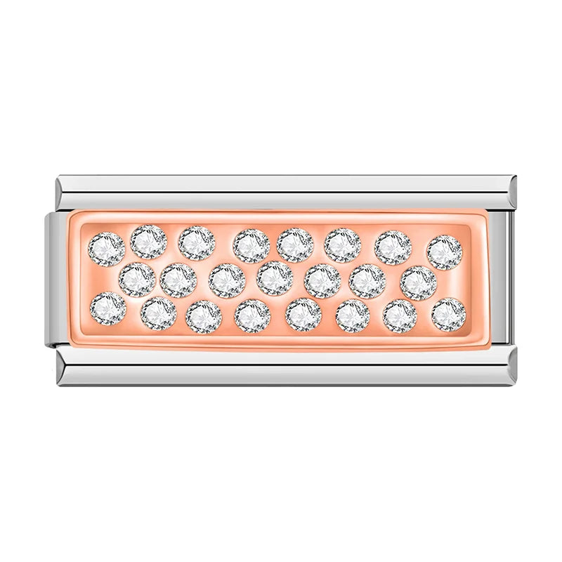 Charm Italiano Plano - Colección Familia Elegante y Brillos (Grabado Cursiva)