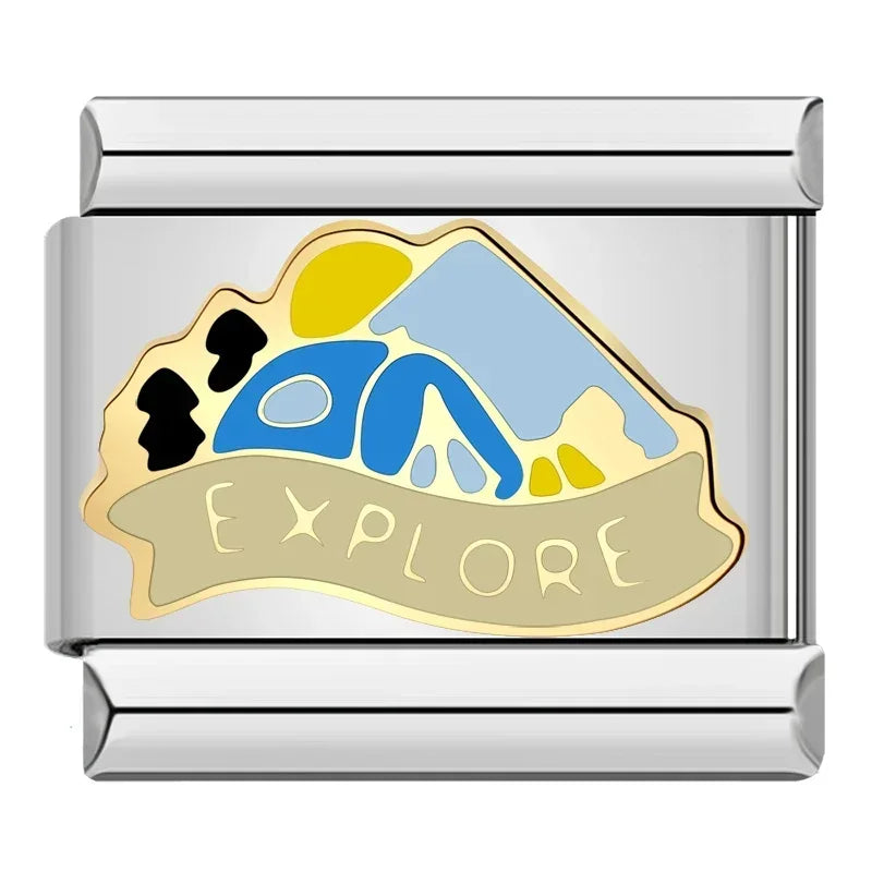 Charm Italiano Plano - Colección Momentos y Sueños (College, Pride, Familia)