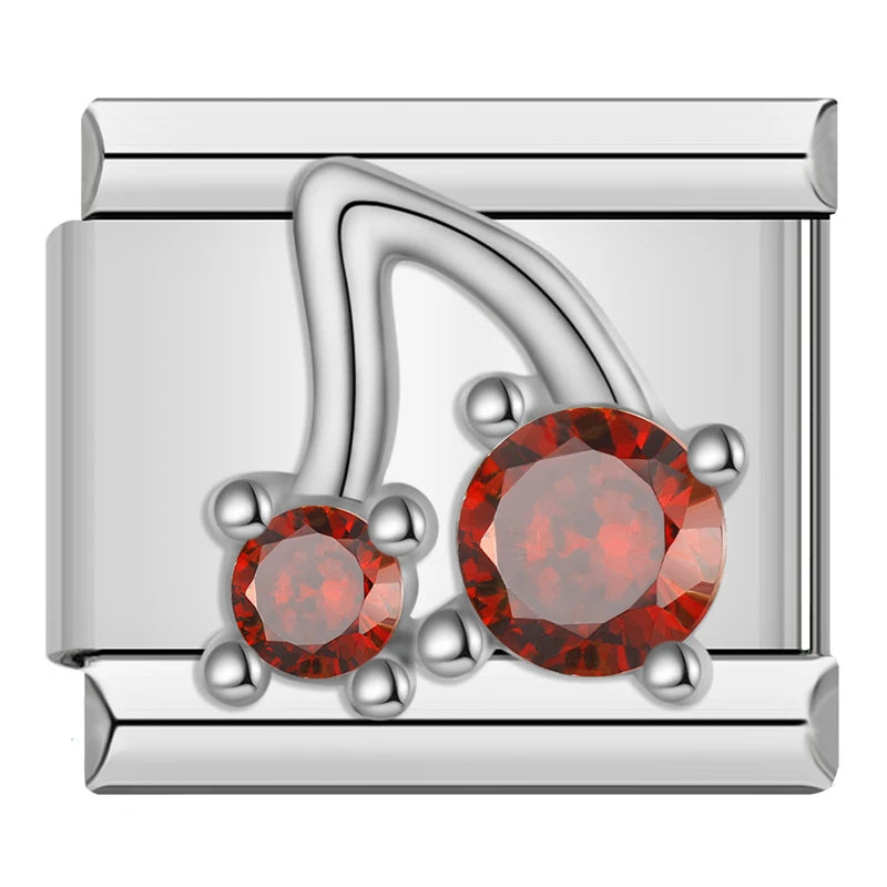 Charm Italiano Plano - Colección Romance Real (Coronas, Alas y Cristales Brillantes)