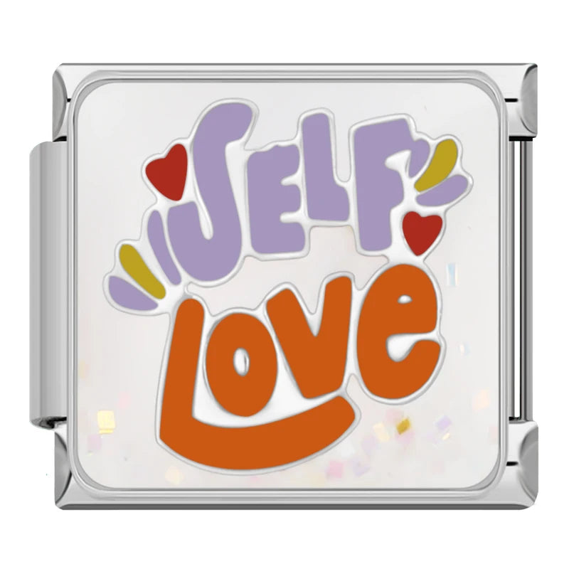 Charm Italiano Plano - Colección Good Vibes & Glitter (Mensajes Positivos)