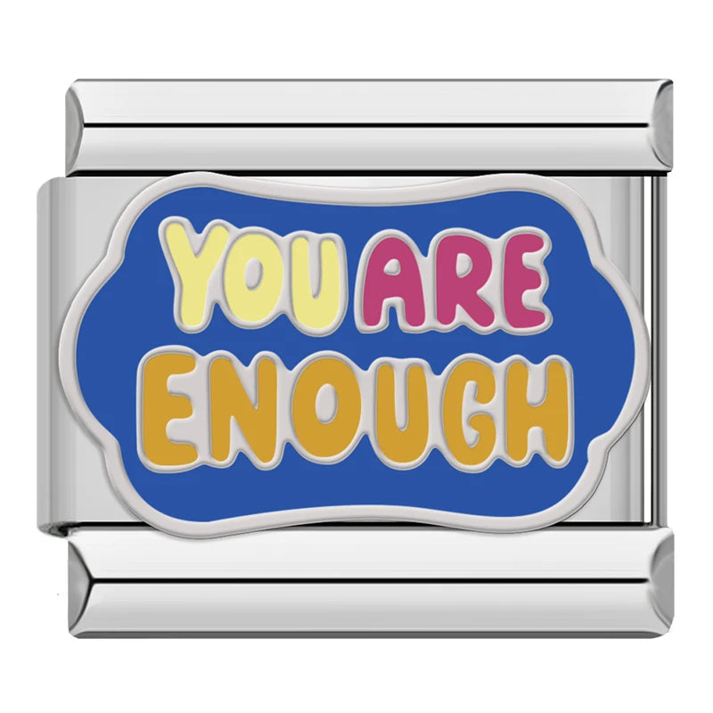 Charm Italiano Plano - Colección Autoestima y "Good Vibes" (Mensajes Positivos)