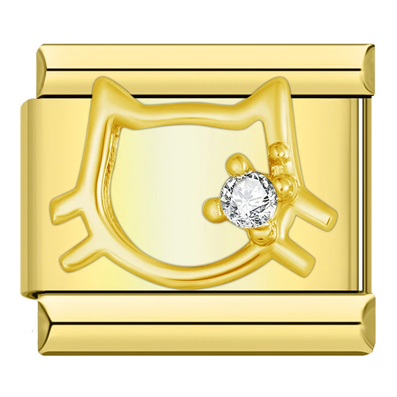 Charm Italiano Plano - Colección Romance Real (Coronas, Alas y Cristales Brillantes)