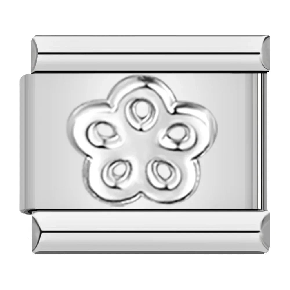 Charm Italiano Plano - Colección Símbolos y Amuletos (Cruz, Yin Yang, Moda)