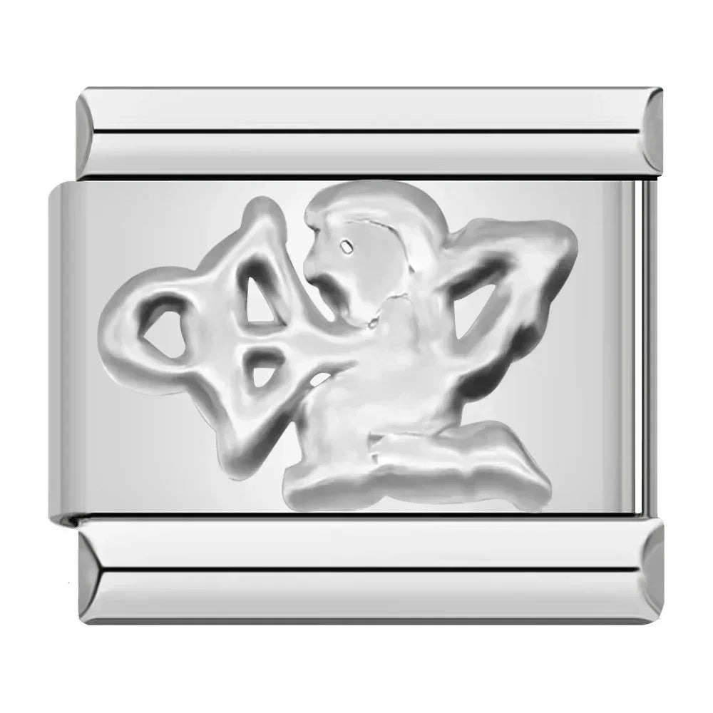 Charm Italiano Plano - Colección Símbolos y Amuletos (Cruz, Yin Yang, Moda)