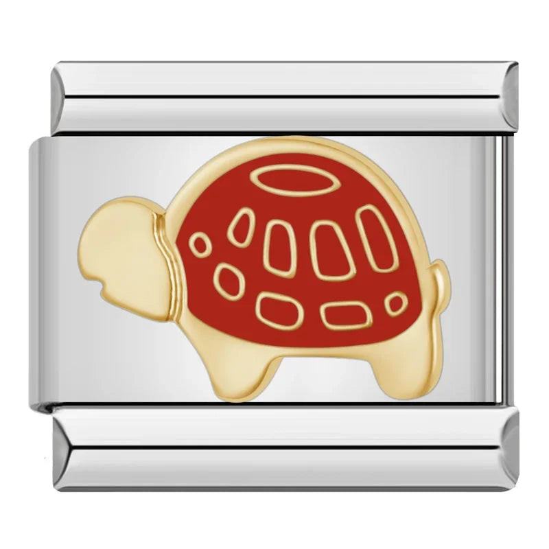 Charm Italiano Plano - Colección Pequeños Animales (Mariquita, Mariposa, Gato)