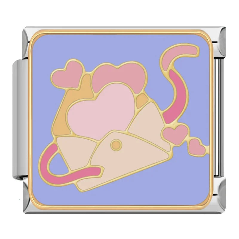 Charm Italiano Plano - Colección Historias de Amor (Parejas, Cupido, Atardecer)