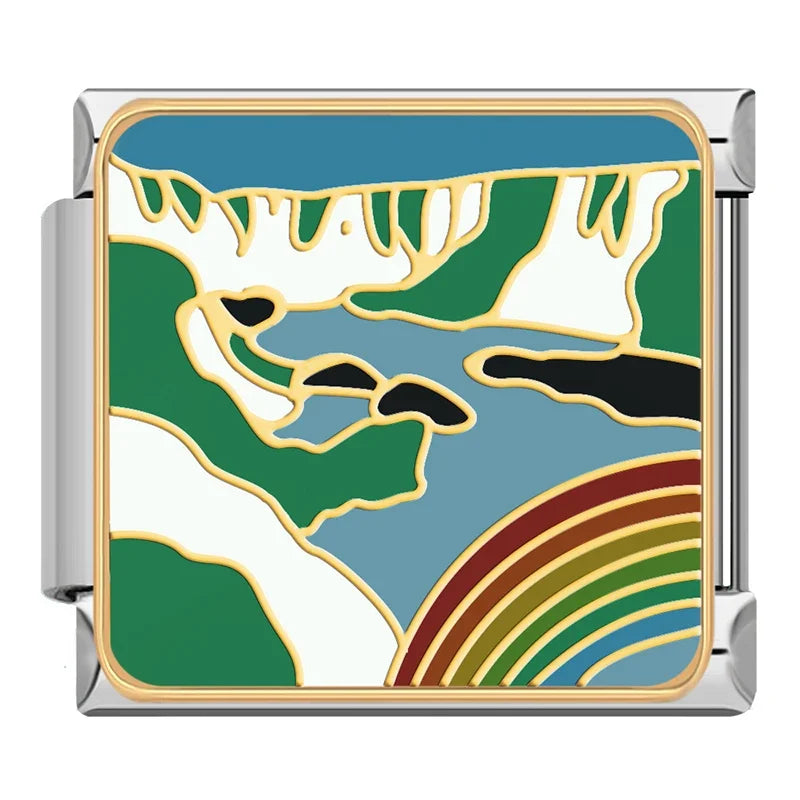 Charm Italiano Plano - Colección Viajes Exóticos (Fauna Global y Culturas)