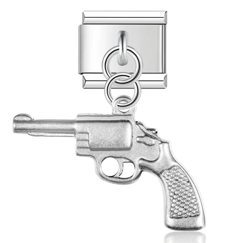 Charm Italiano Colgante - Colección Plata Texturizada (Vintage y Hobbies)