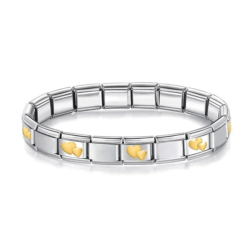 Complete Base Bracelet - Link with a Touch of Color (Minimalist Design)