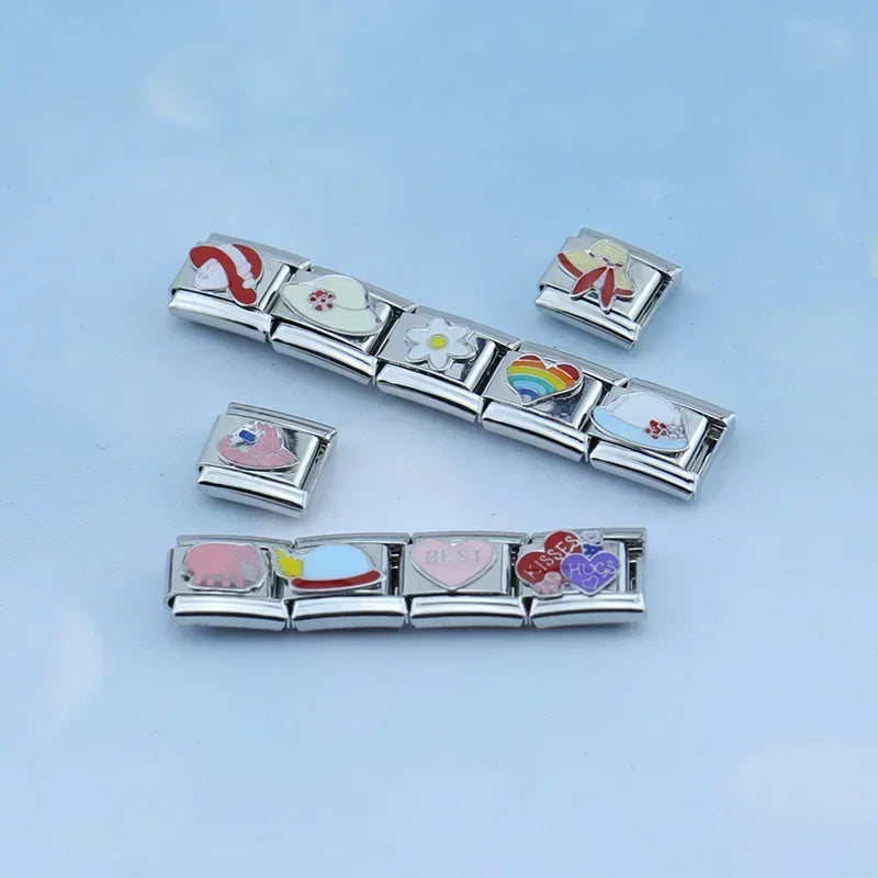 Charm Italiano Plano - Colección Primavera y Elegancia (Sombreros, Flores, Libélula)