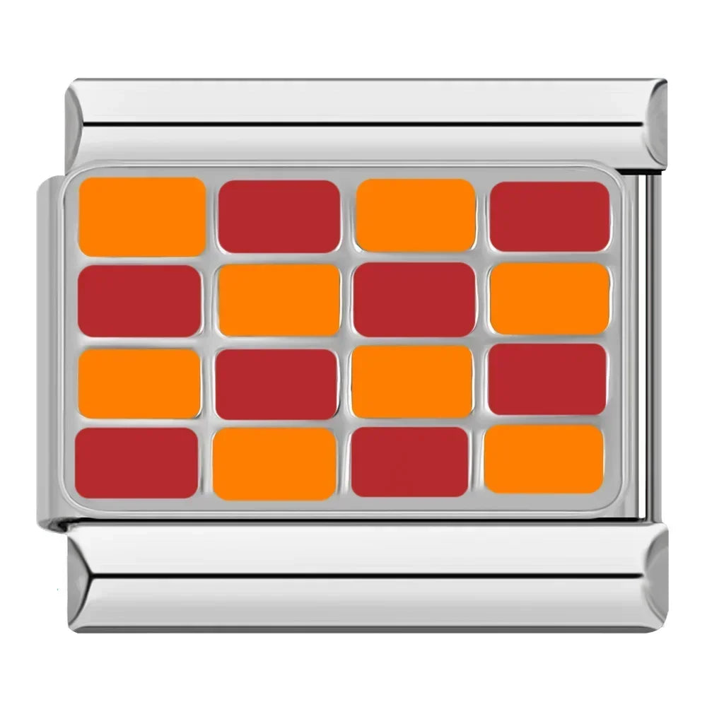 Charm Italiano Plano - Colección Gráfica y Celebración (Patrón Ajedrezado)