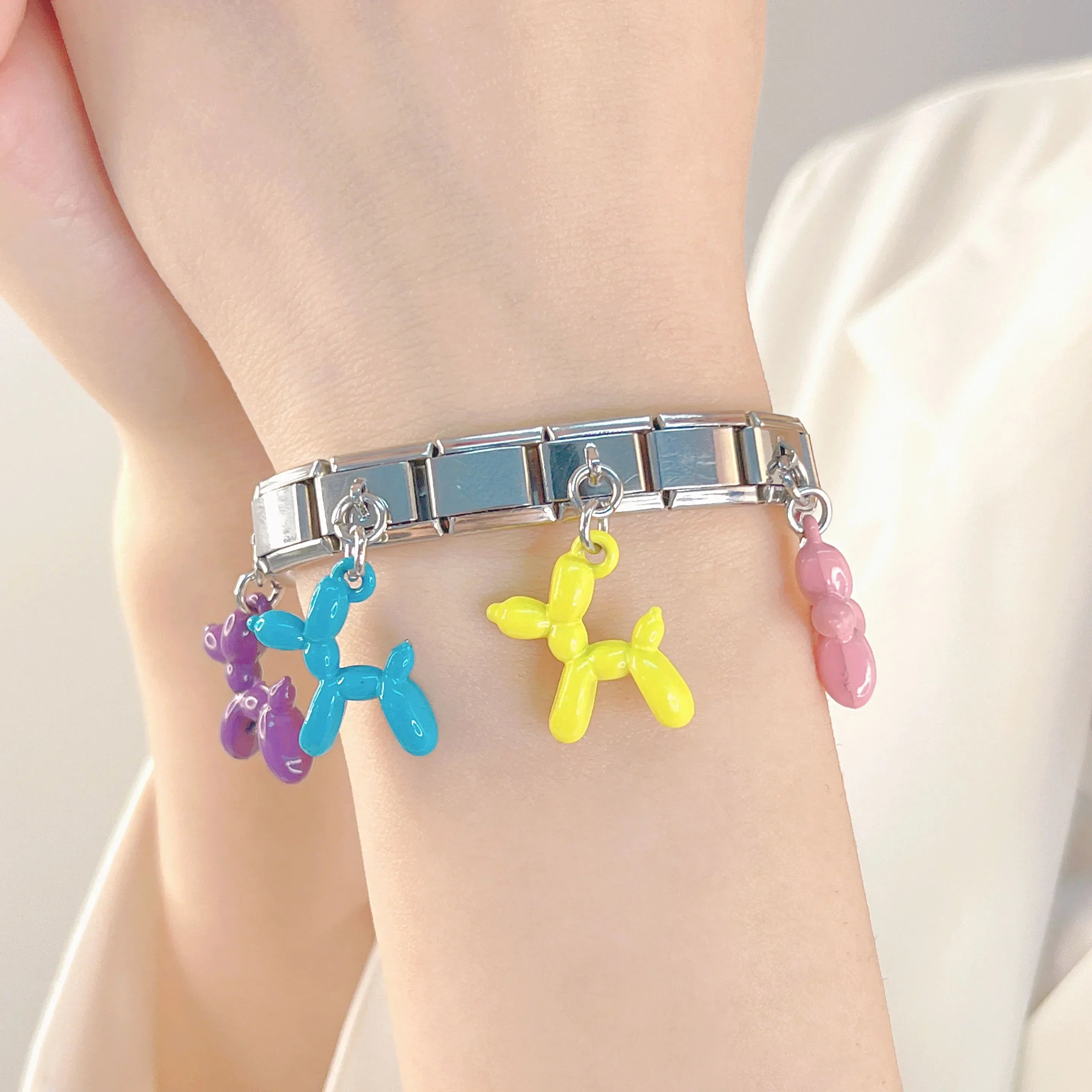 Charm Italiano Colgante - Colección Mascotas Pop (Perro Globo y Gato)