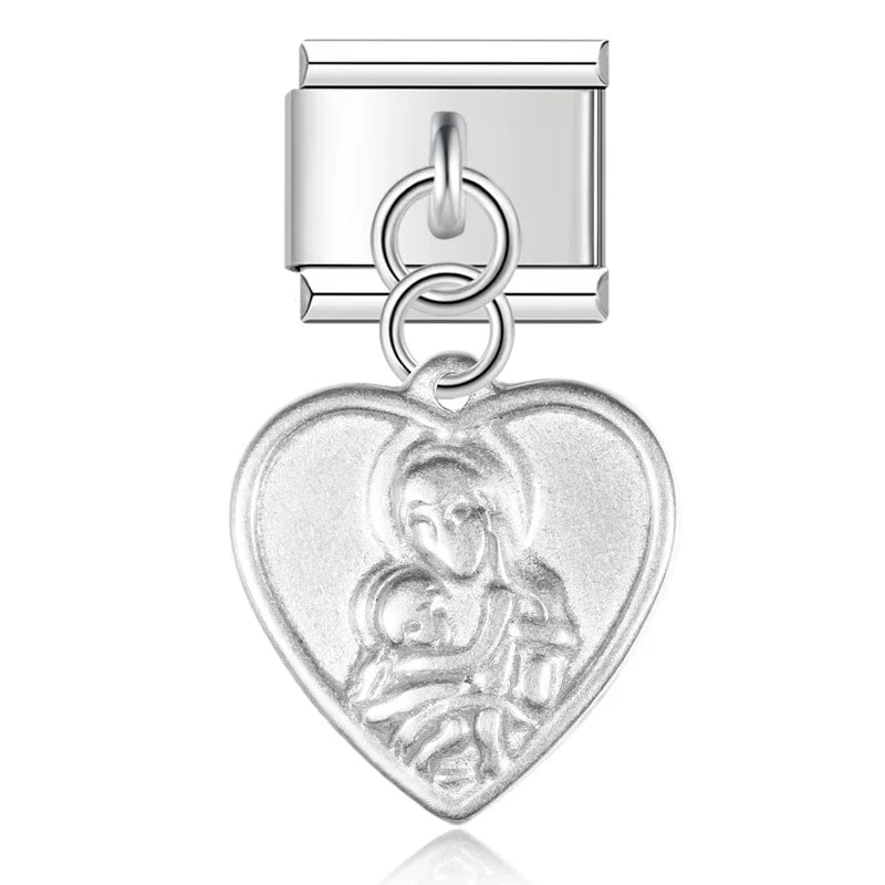 Charm Italiano Colgante - Colección Plata Texturizada (Vintage y Hobbies)