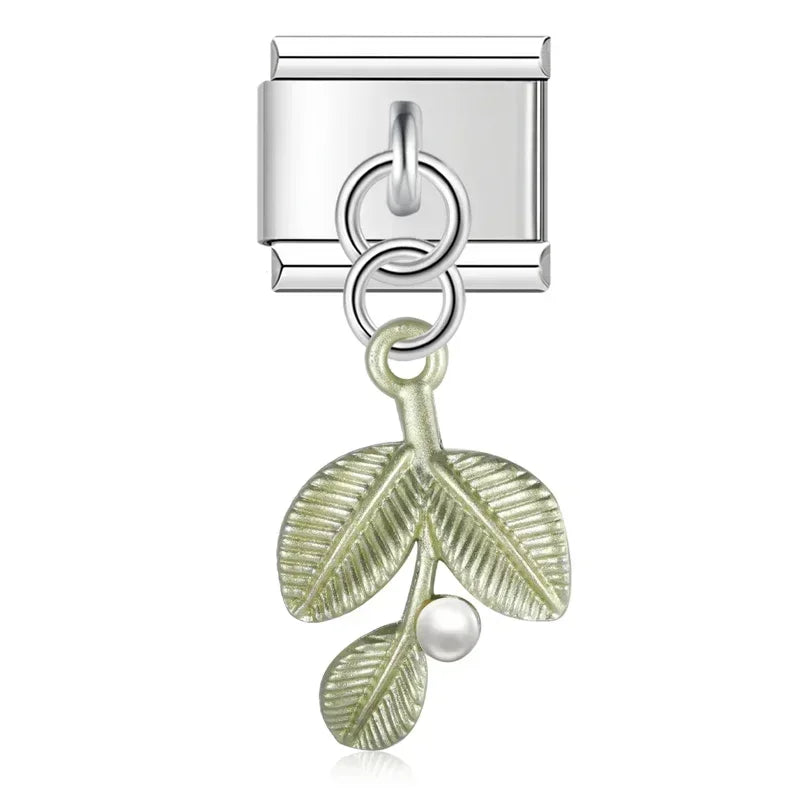 Charm Italiano Colgante - Colección Hojas Botánicas (Elegancia Natural)