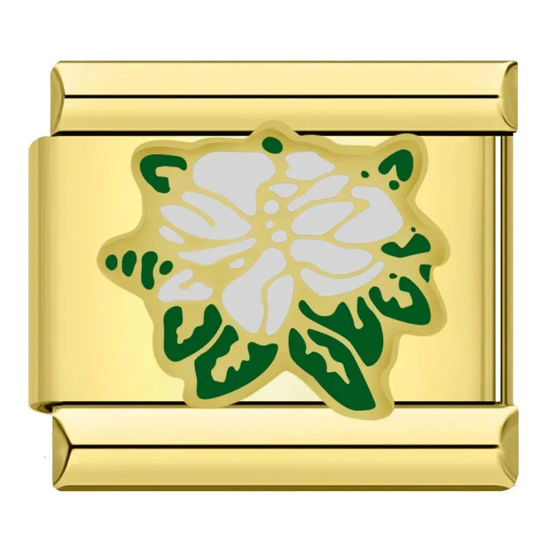 Charm Italiano Plano - Colección Jardín Botánico (Girasoles, Margaritas y Flores)