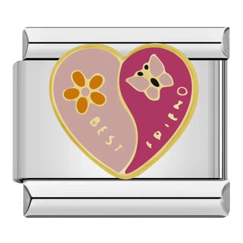 Charm Italiano Plano - Colección Sentimientos (Mascotas, Amistad y Familia)