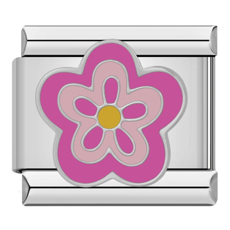 Charm Italiano Plano - Colección Jardín Botánico (Girasoles, Margaritas y Flores)