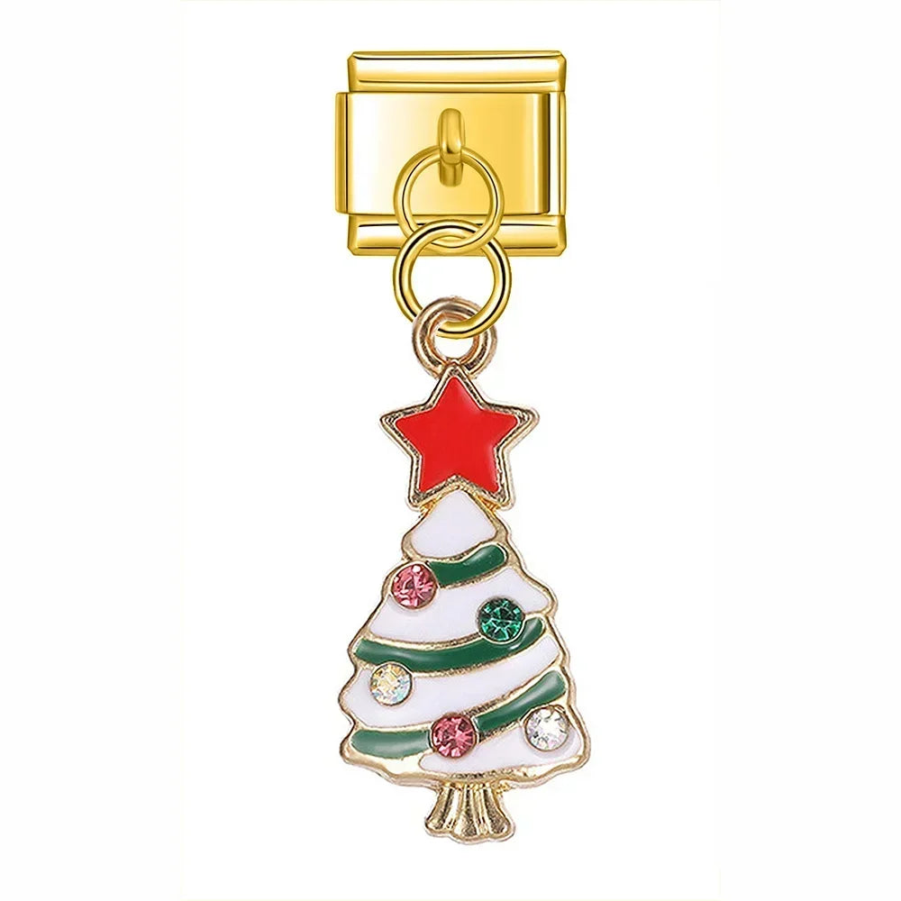 Charm Italiano Colgante - Colección Fiesta Navideña (Papá Noel, Árbol, Reno)