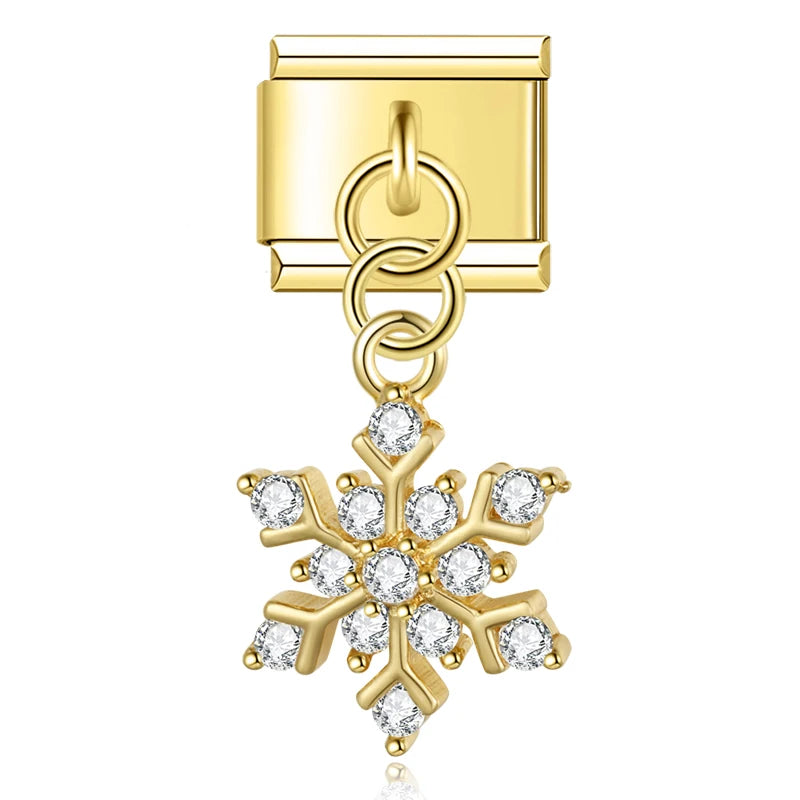 Charm Italiano Colgante - Colección Realeza y Celestial (Oro y Zirconias)