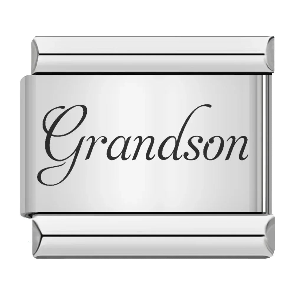 Charm Italiano Plano - Colección Lazos Familiares y Memoria (Homenaje Eterno)