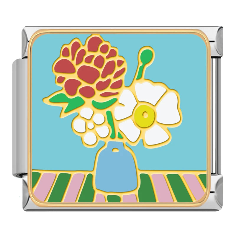 Charm Italiano Plano - Colección Navidad Clásica (Muérdago, Jengibre y Papá Noel)