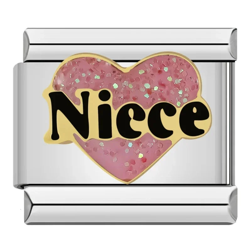 Charm Italiano Plano - Colección Lazos de Familia y Amor (Mamá, Abuela, Amigas)