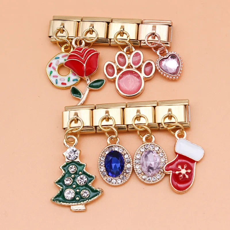 Charm Italiano Colgante - Colección Mix (Navidad, Mascotas y Dulces)