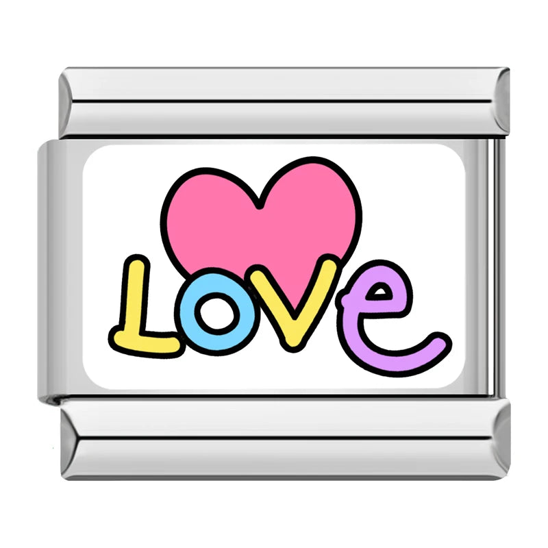 Charm Italiano Plano - Colección Mensajes Positivos (Slang, Amigas y "Good Vibes")