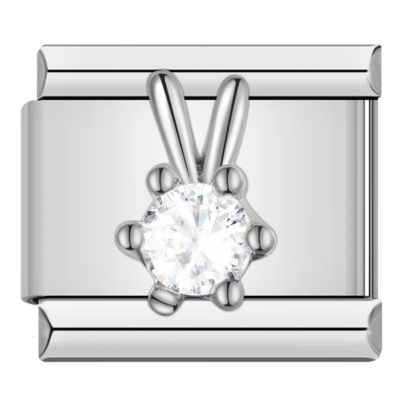 Charm Italiano Plano - Colección Romance Real (Coronas, Alas y Cristales Brillantes)