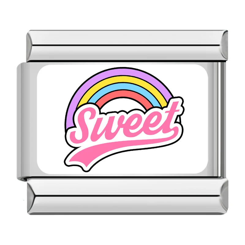 Charm Italiano Plano - Colección Mensajes Positivos (Slang, Amigas y "Good Vibes")