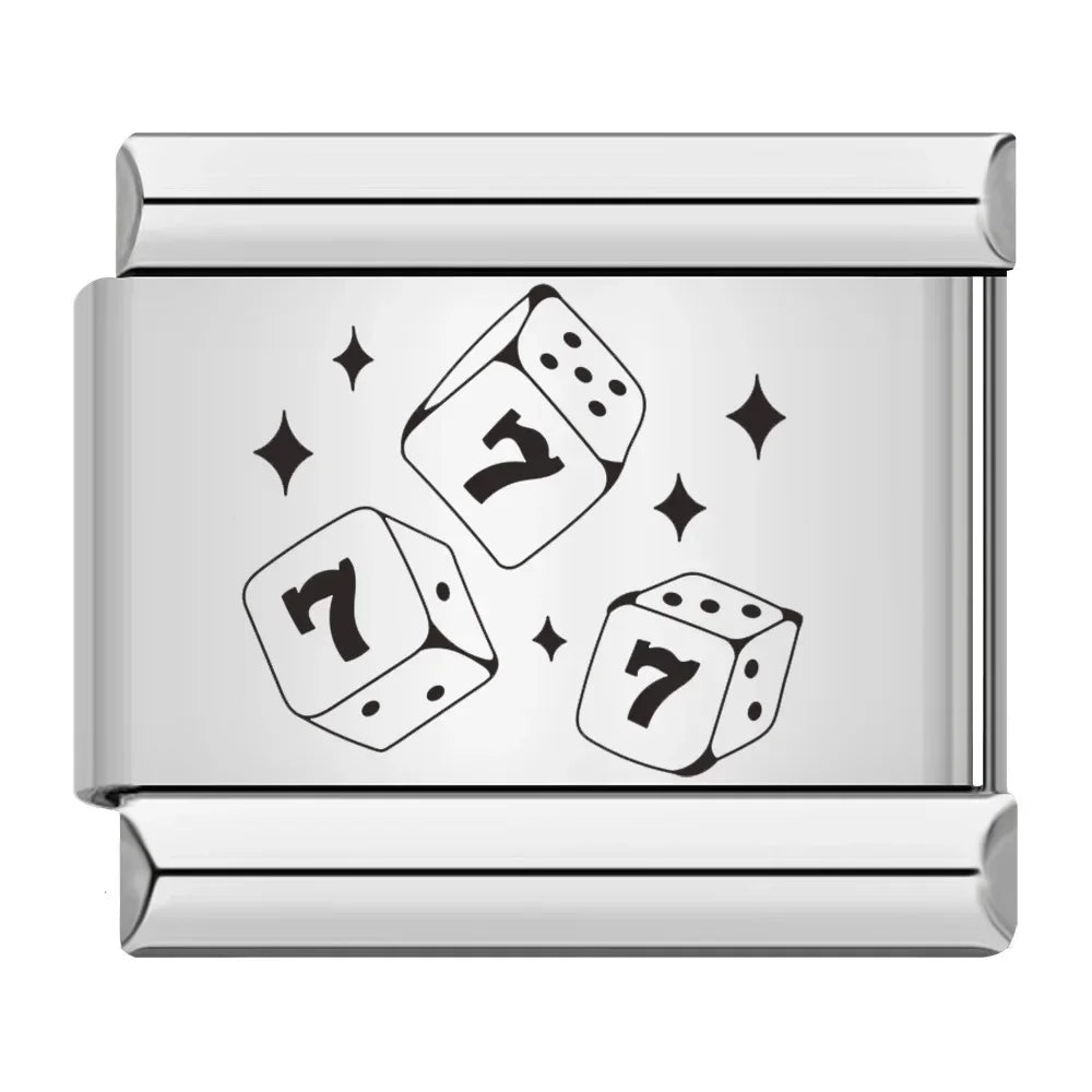 Charm Italiano Plano - Colección Casino Royale (Póker, Dados, Tragaperras)