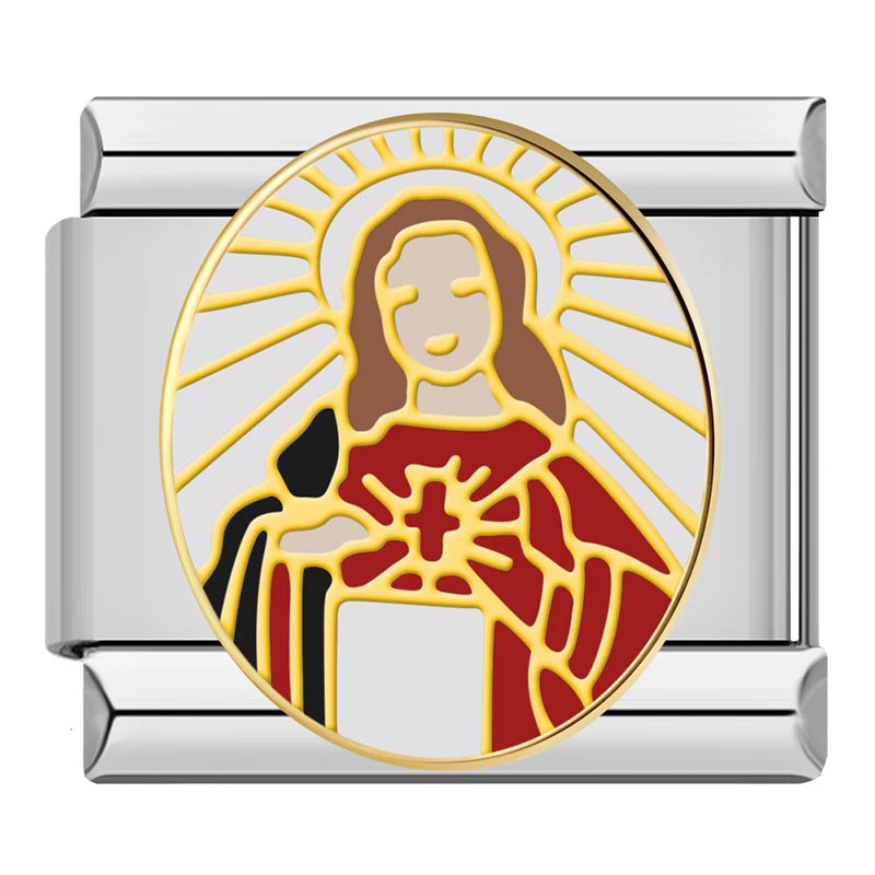 Charm Italiano Plano - Colección Valores y Símbolos (Familia, Fe, Amor)