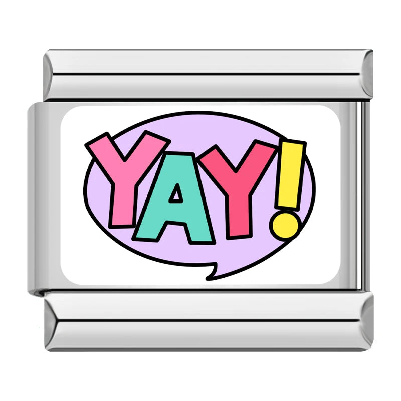 Charm Italiano Plano - Colección Mensajes Positivos (Slang, Amigas y "Good Vibes")