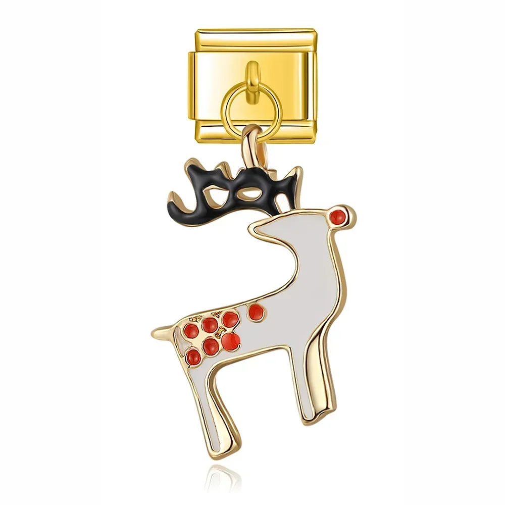 Charm Italiano Colgante - Colección Fiesta Navideña (Papá Noel, Árbol, Reno)