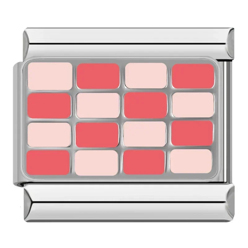 Charm Italiano Plano - Colección Gráfica y Celebración (Patrón Ajedrezado)