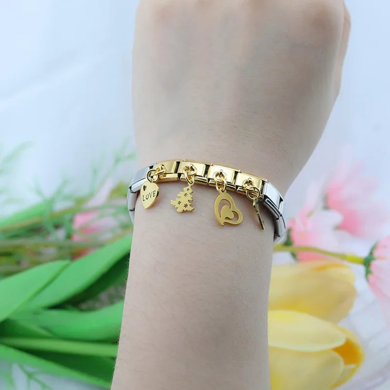 Charm Italiano Colgante - Símbolos Místicos y Celestiales (Luna, Estrella, Ala)