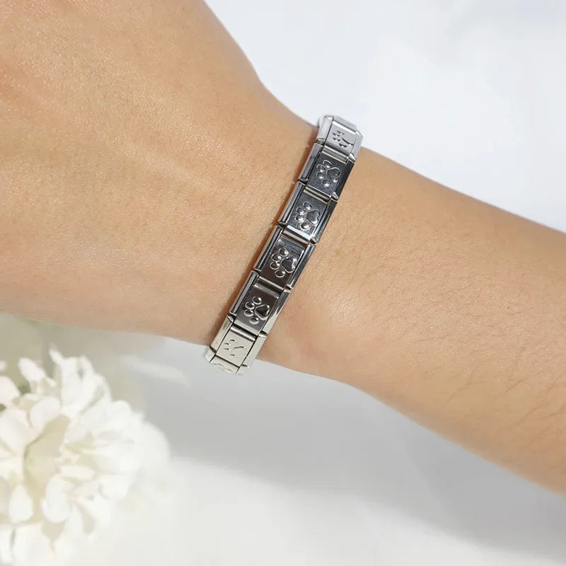 Full Base Bracelet - Hammered Textured Link (Gold, Silver and Rose)