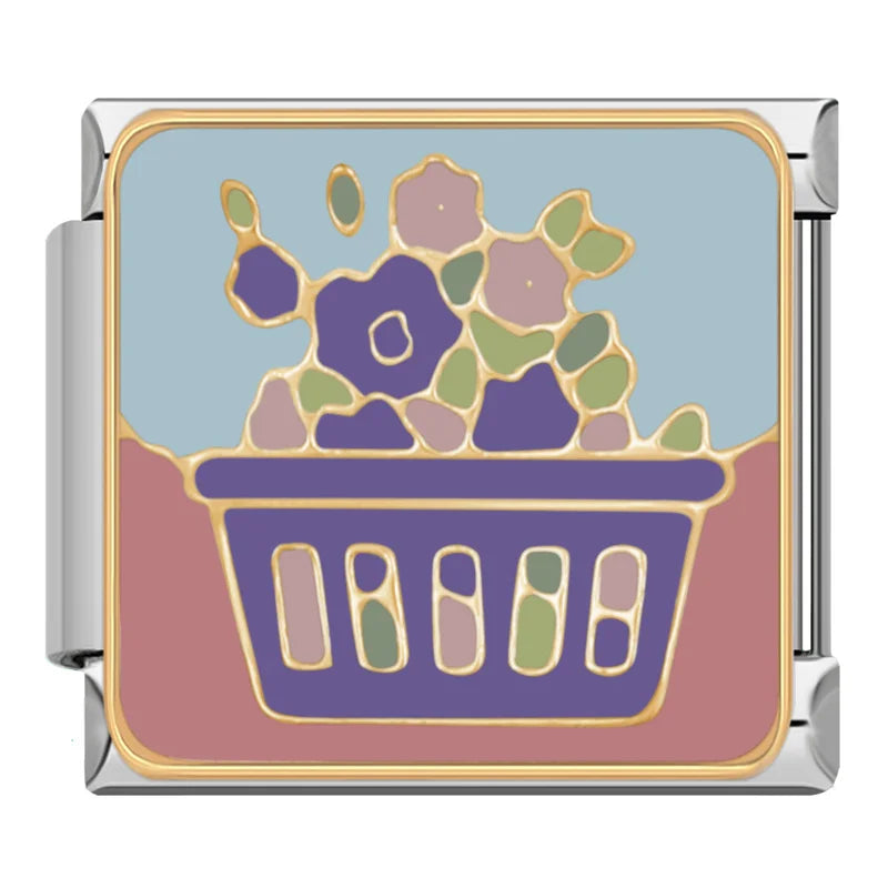 Charm Italiano Plano - Colección Jardín y Cosecha (Frutas, Flores y Plantas)