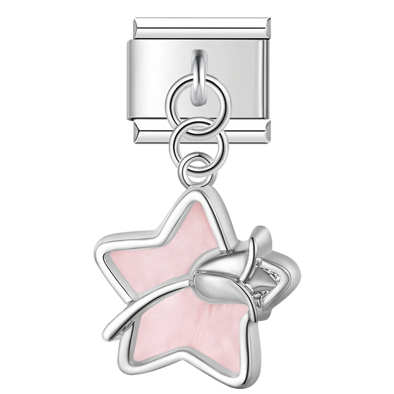 Charm Italiano Colgante - Colección Sueños Pastel (Mariposa, Nube, Estrella)