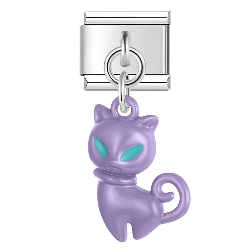 Charm Italiano Colgante - Colección Mascotas Pop (Perro Globo y Gato)