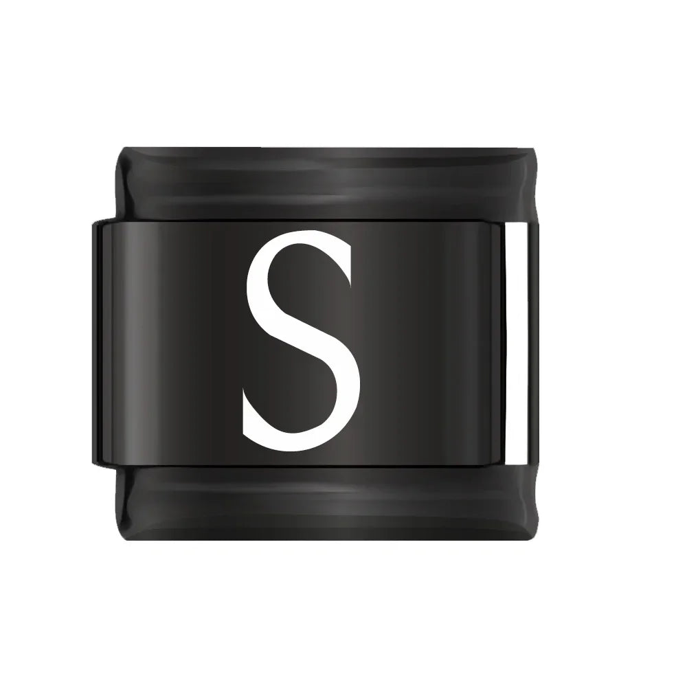 Charm Italiano Plano - Colección "Black Edition" (Letras Blancas y Símbolos)