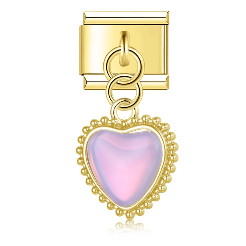 Charm Italiano Colgante - Colección Lujo Rococó (Lazos, Corazones y Perlas)