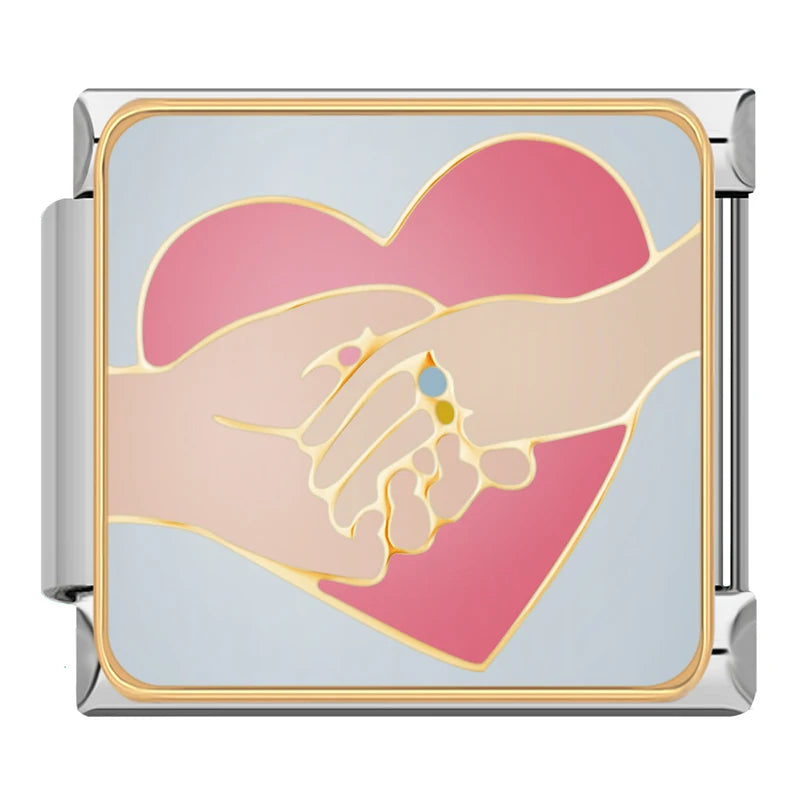 Charm Italiano Plano - Colección Amor Dulce (Globos, Corazones y Nubes)