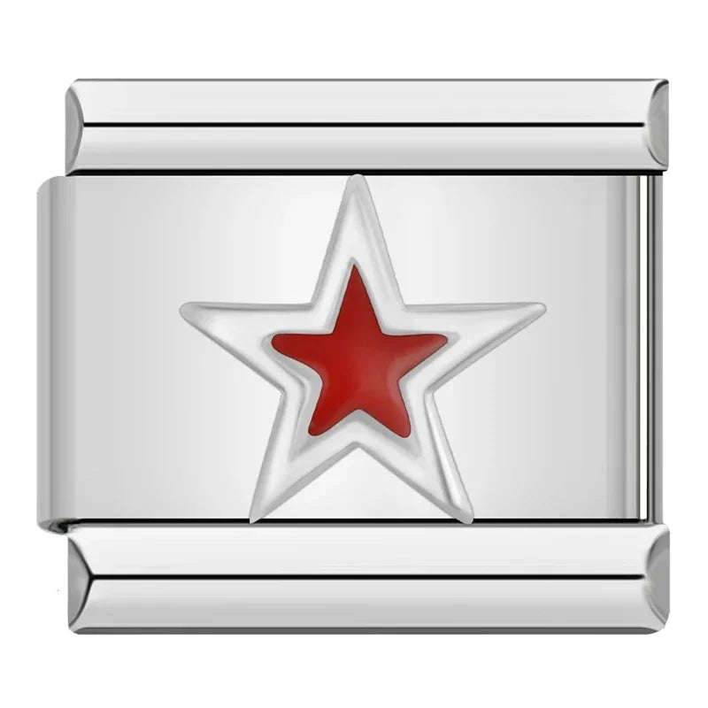 Charm Italiano Plano - Colección Símbolos y Amuletos (Cruz, Yin Yang, Moda)